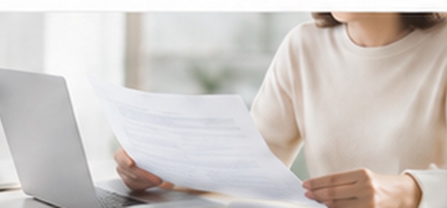 Person reviewing an account statement